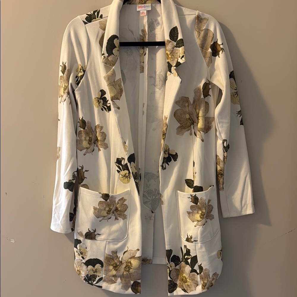 Floral Women's Jacket in Cream by LulaRoe